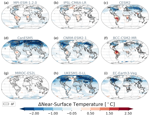 Bg Global Climate Response To Idealized Deforestation In Cmip6 Models